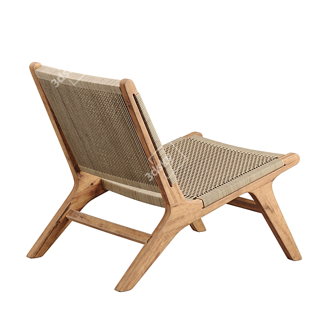 Nairobi Woven Garden Armchair: Elegant and Durable 3D model image 3