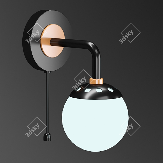 Elegant Wall Lamp 3D model image 1