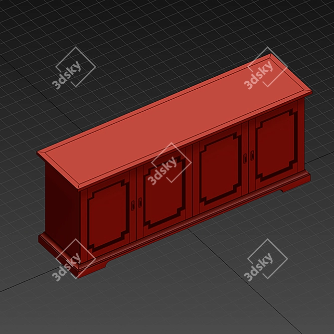 Lexington Corbett Media Console 3D model image 2