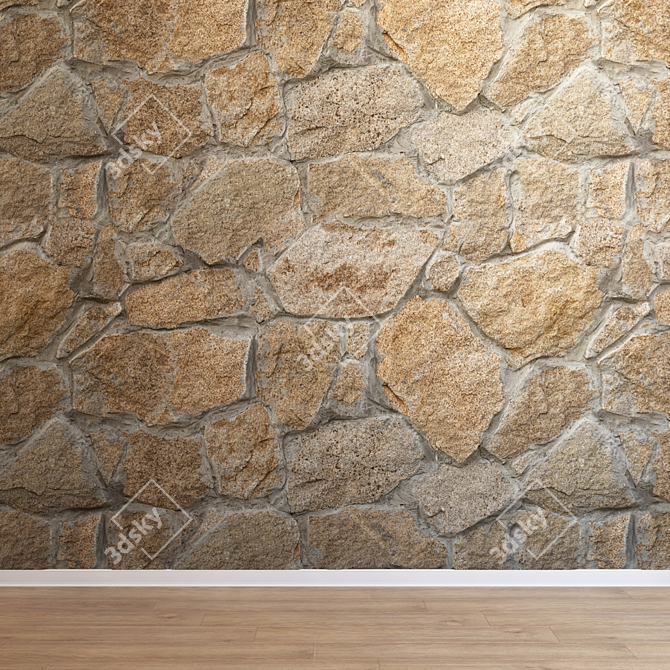 Seamless Stone Cladding: Ultra HD 3D model image 3