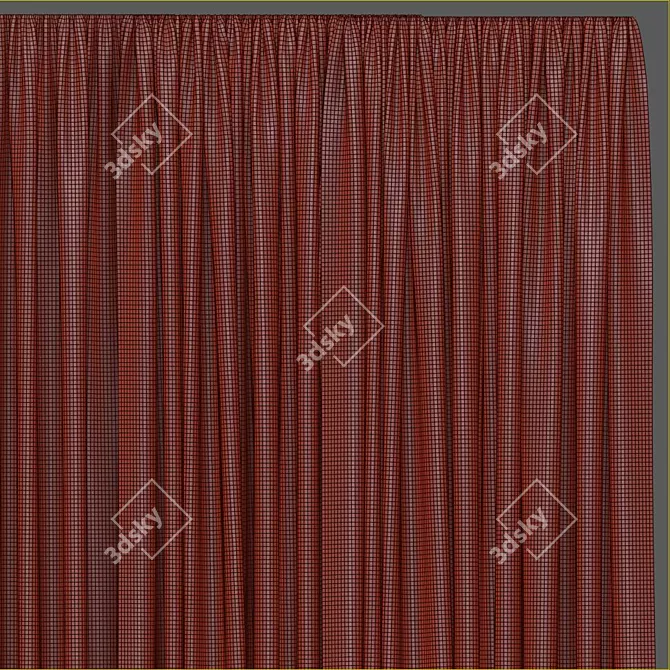 Contemporary Curtain 627 3D model image 4