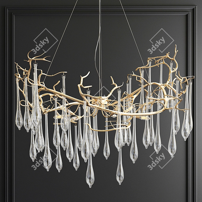 Luxury Chandelier Collection: Gala, Serip Aqua, Crown Major, RH Emile 3D model image 2