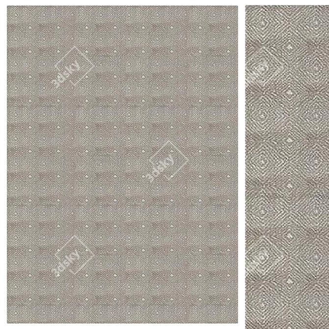 Eternal Sparkle Wool Rug 3D model image 1