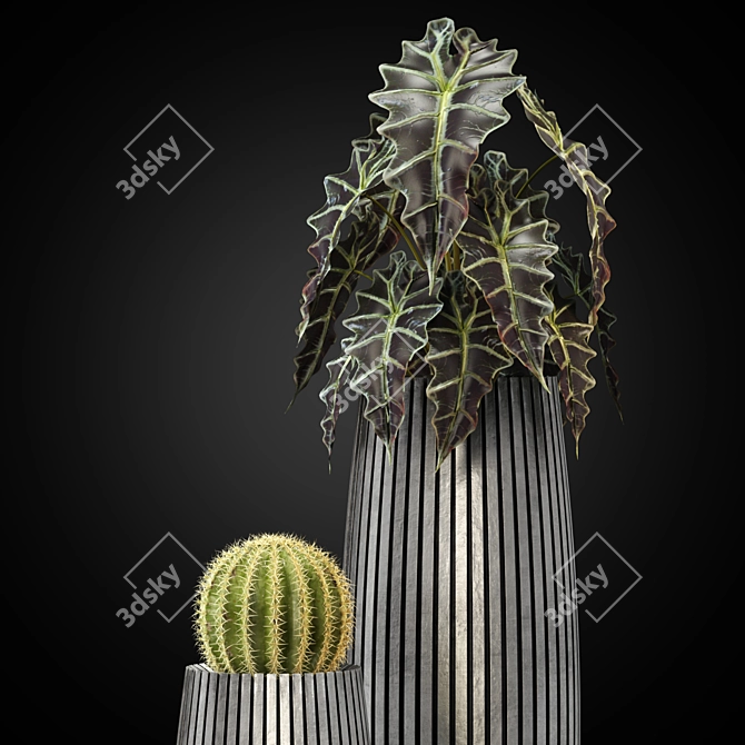 Elegant Plants: Fleur ami LINES 3D model image 3