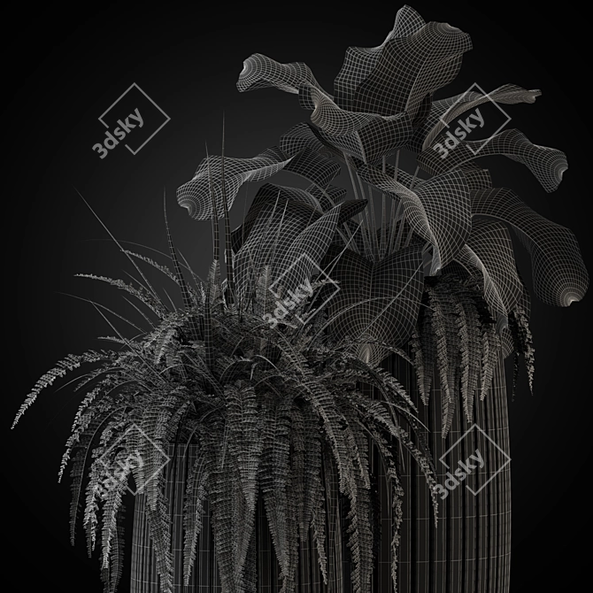 Elegant Plants: Fleur ami LINES 3D model image 4
