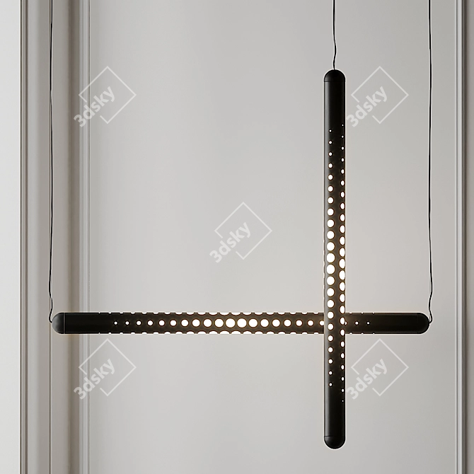 Tom Dixon Tube: Modern Black Ceiling Light 3D model image 1