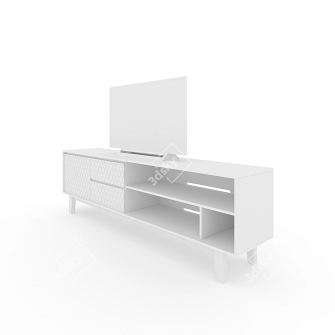 Modern Laser Pattern Media Center 3D model image 4