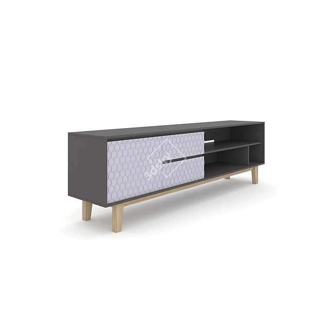 Modern Laser Pattern Media Center 3D model image 5