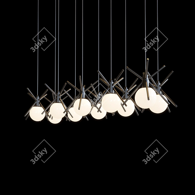 Elegant Beale Pendant Light 3D model image 2