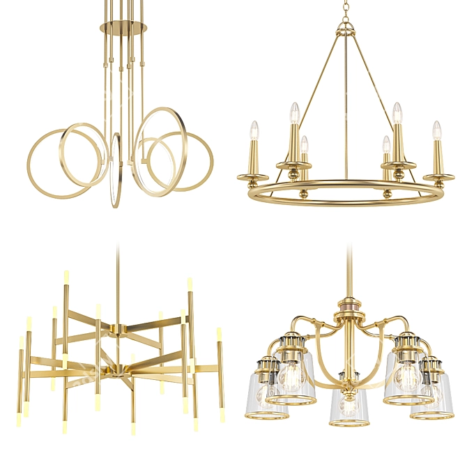 Title: Modern Chandeliers Collection 3D model image 1