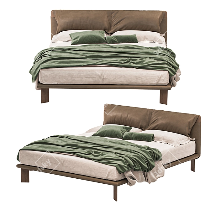 Alivar Cuddle Bed - Luxurious Comfort for Ultimate Relaxation 3D model image 1