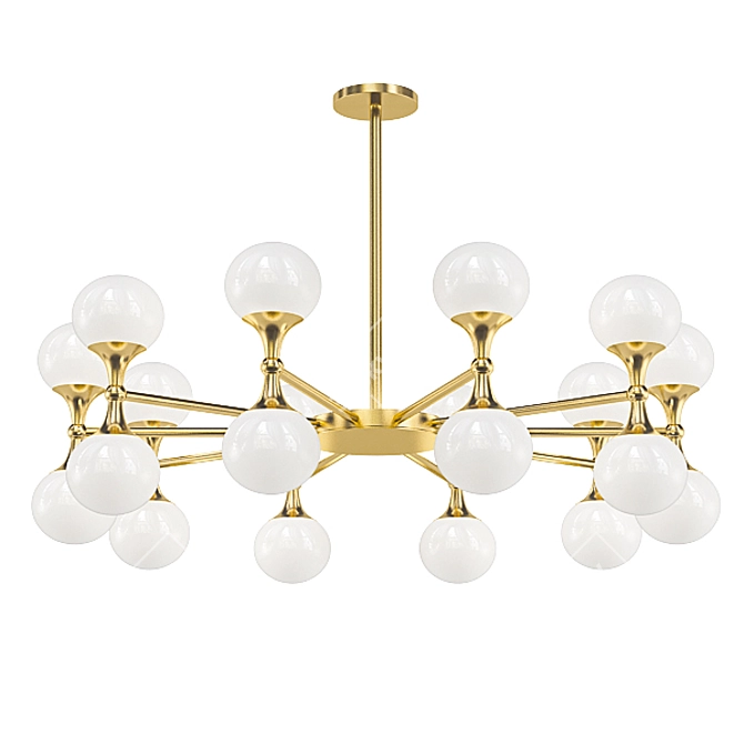 Modern Brass Chandelier Collection 3D model image 2