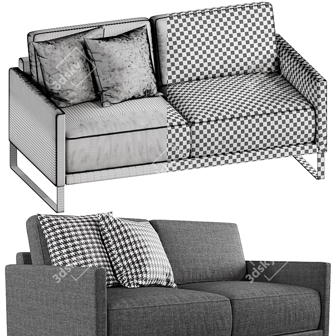 Rolf Benz Cara: Modern, Elegant Sofa 3D model image 3