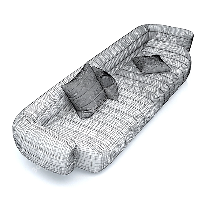 Modular Tactile Sofa 3D model image 3