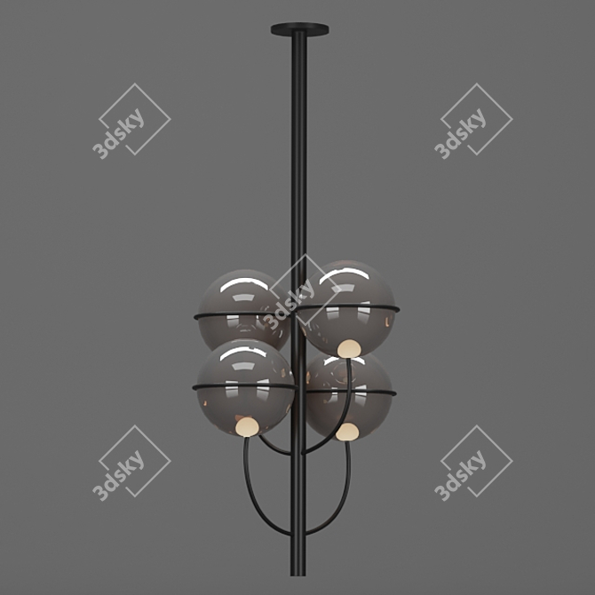 Modern Ceiling Light Fixture 3D model image 2