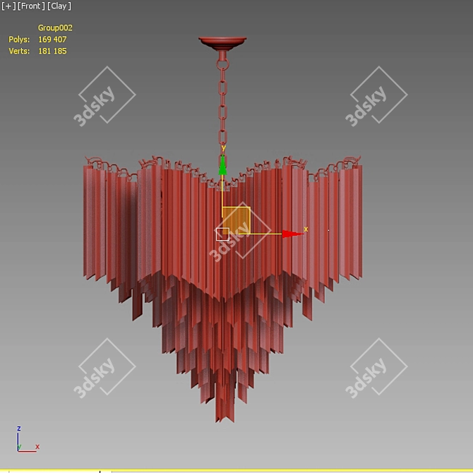 Elegant Pulsar Chandelier by L'Arte 3D model image 3