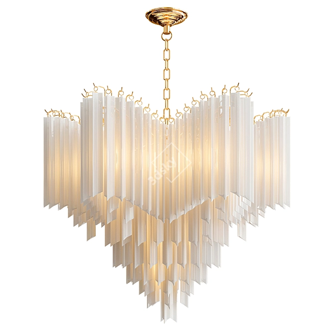 Elegant Pulsar Chandelier by L'Arte 3D model image 1