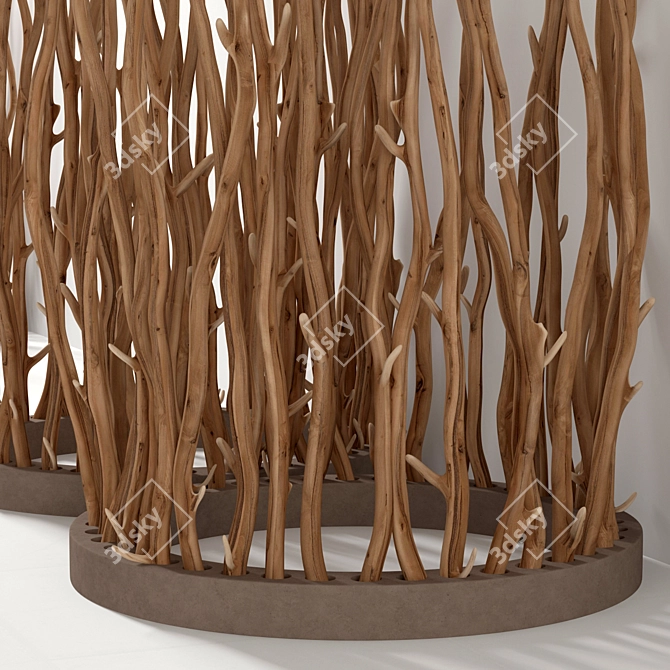 Nature-inspired Folding Screen 3D model image 3