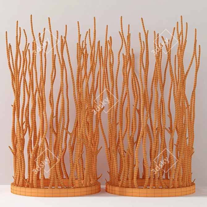 Nature-inspired Folding Screen 3D model image 5