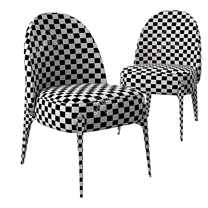 Elegant Ames Dining Chair - 3D Model 3D model image 3