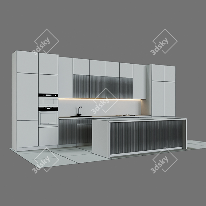 Title: Complete Kitchen Appliance Set 3D model image 2