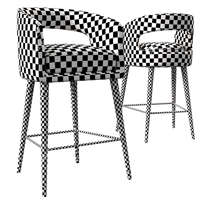 Stylish Ellen Bar Chair 3D model image 3