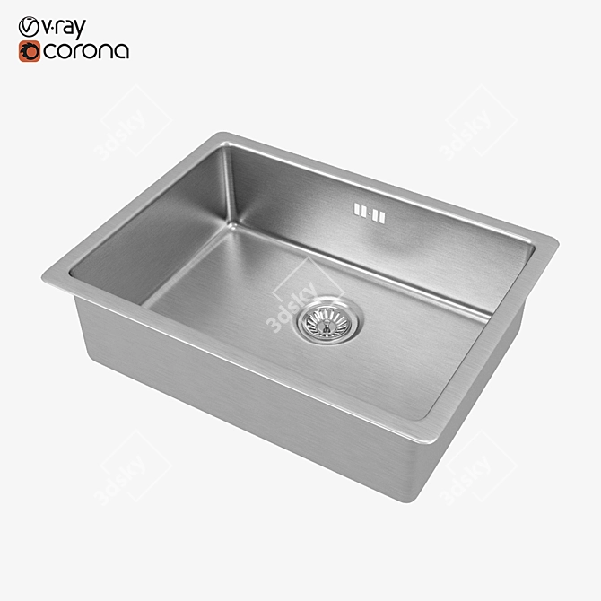 Sleek Bredskär Sink - Modern & Compact 3D model image 1