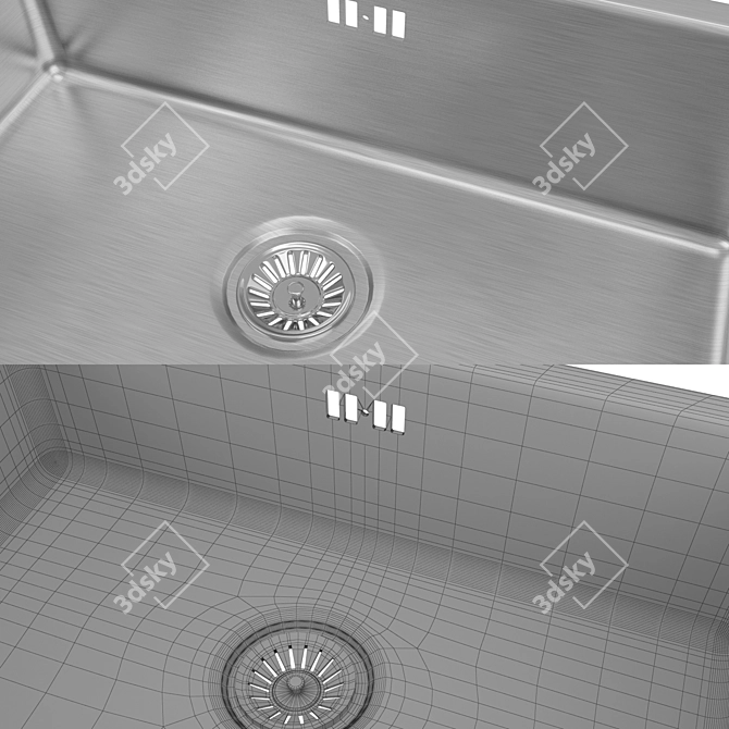 Sleek Bredskär Sink - Modern & Compact 3D model image 4