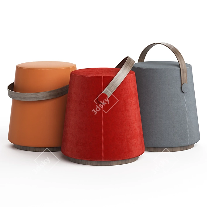 Heavens Eden Pouf: Luxurious Comfort in a Stylish Design 3D model image 1