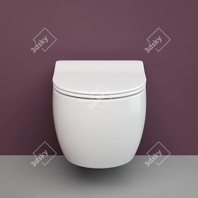 Ceramica Nova Play Wall-Hung Toilet 3D model image 2