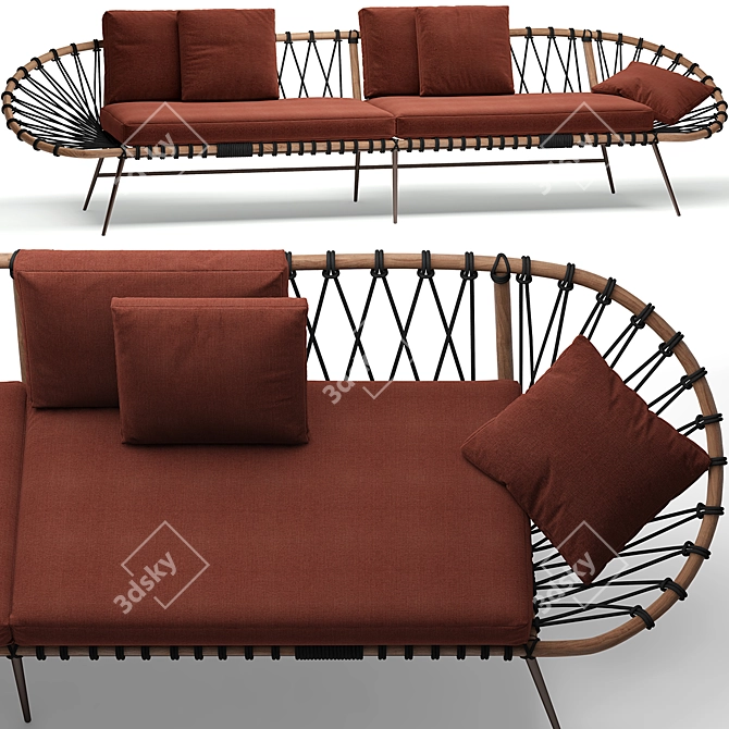 Zanaboni Edizioni Red Oval Sofa 3D model image 10