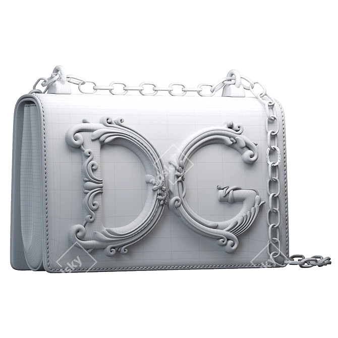 D&G Girls Mini Bag: Red + Black 3D model image 4