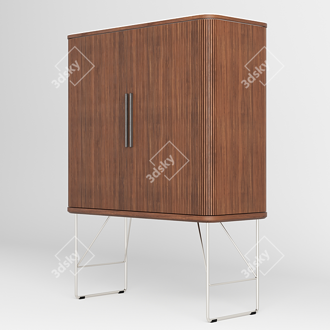 Elegant Naver Collection Bar Cabinet 3D model image 2