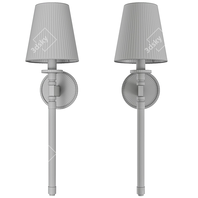 Hudson Valley Blixen Sconce: Classic Elegance 3D model image 2