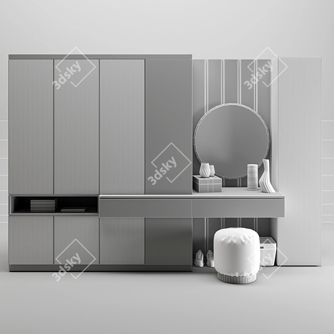 Modern Wardrobe Design 3D model image 4