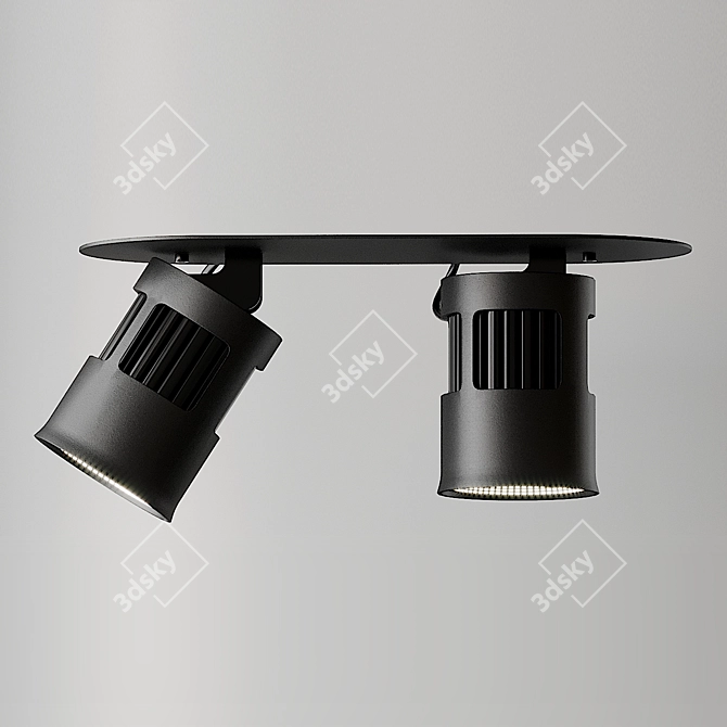 Sleek Ceiling Light Fixture 3D model image 3