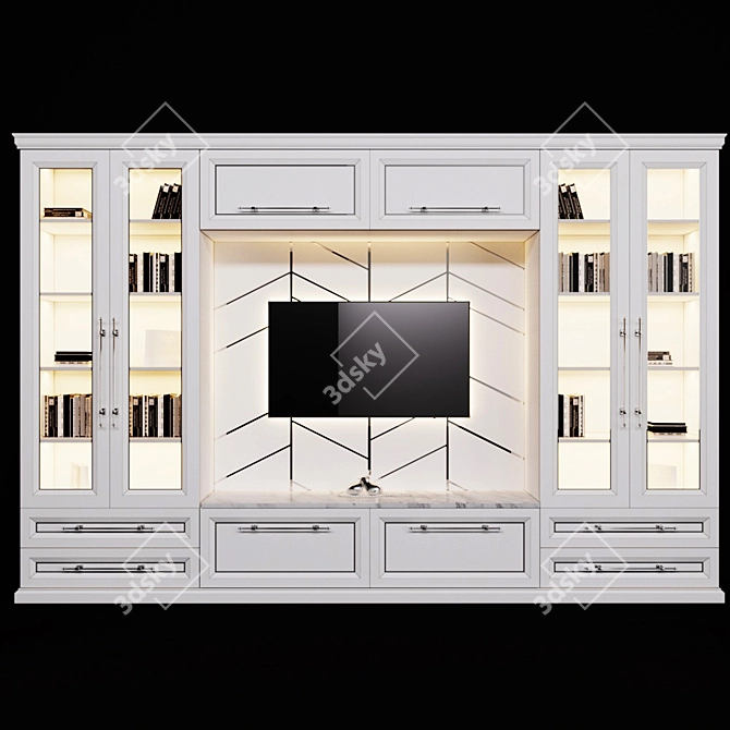 Multimedia Wardrobe: Space-Saving TV Cupboard 3D model image 1