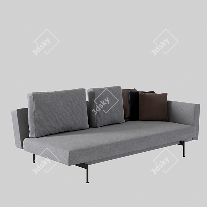 Sleek and Stylish SAKÉ Sofa 3D model image 2