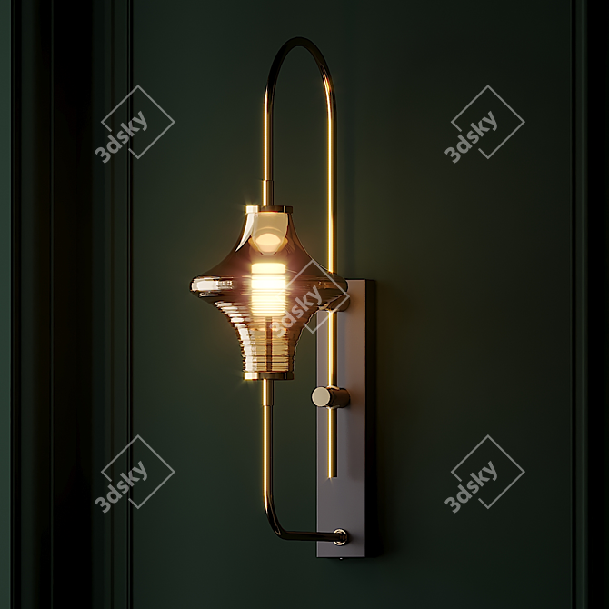 Elegant Caymon Wall Sconce 3D model image 3