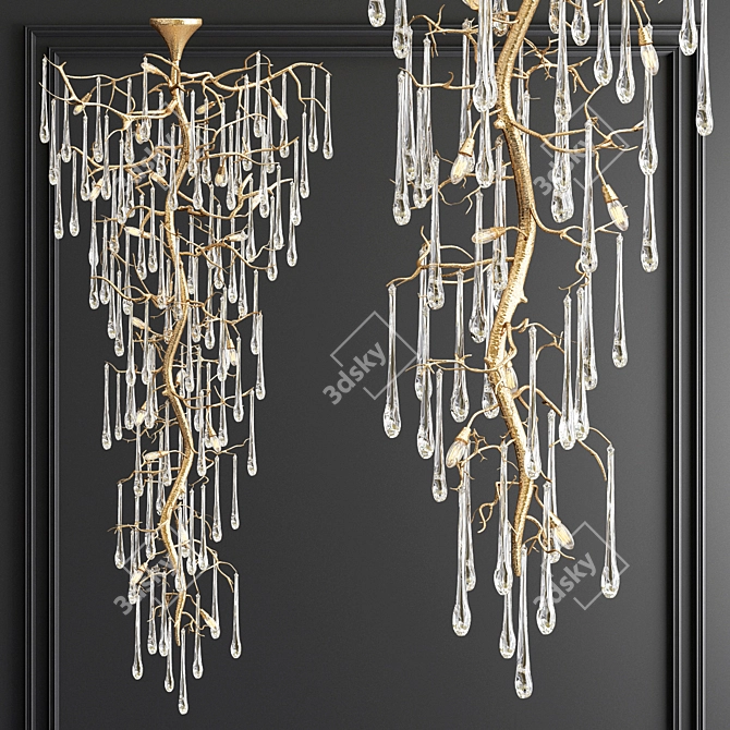 Grandeur Illumination Collection - 3 Marvelous Chandeliers 3D model image 4