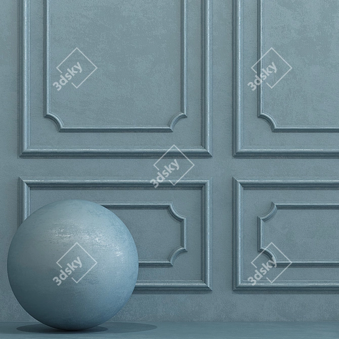 Elegant Molded Plaster: Tourmaline Shade 3D model image 2