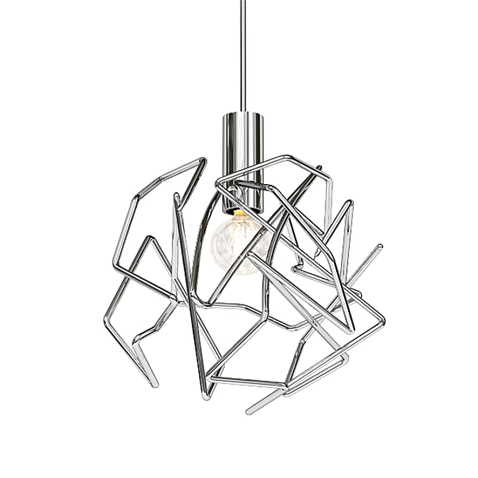 Modern Crystal Pendant Light Collection 3D model image 2