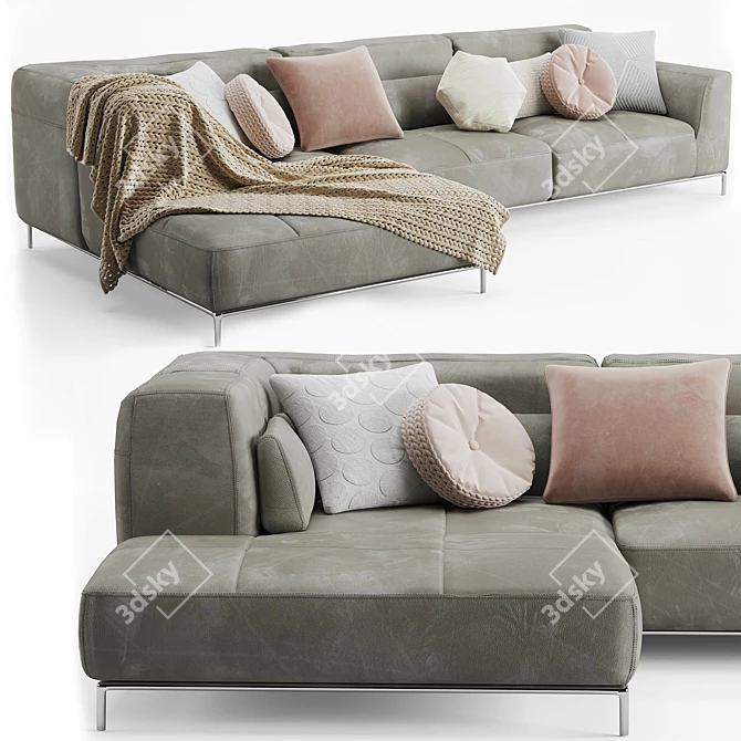 Contemporary Kafka Sofa: Luxury Comfort 3D model image 1