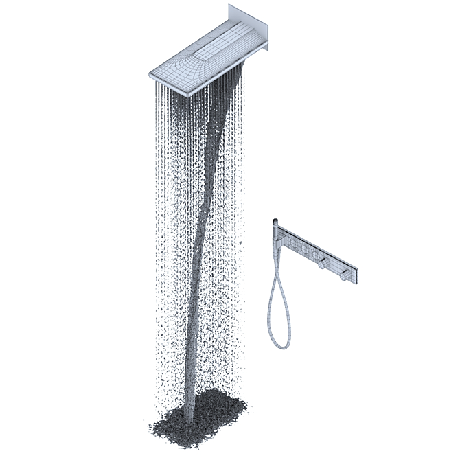 Axor 3-Jet Overhead Shower 3D model image 2