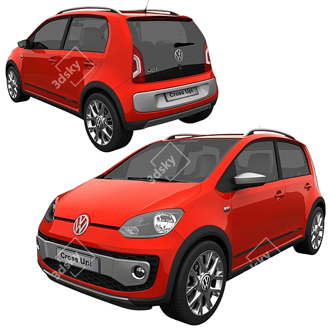 Sleek Volkswagen Cross Up 2014 3D model image 1