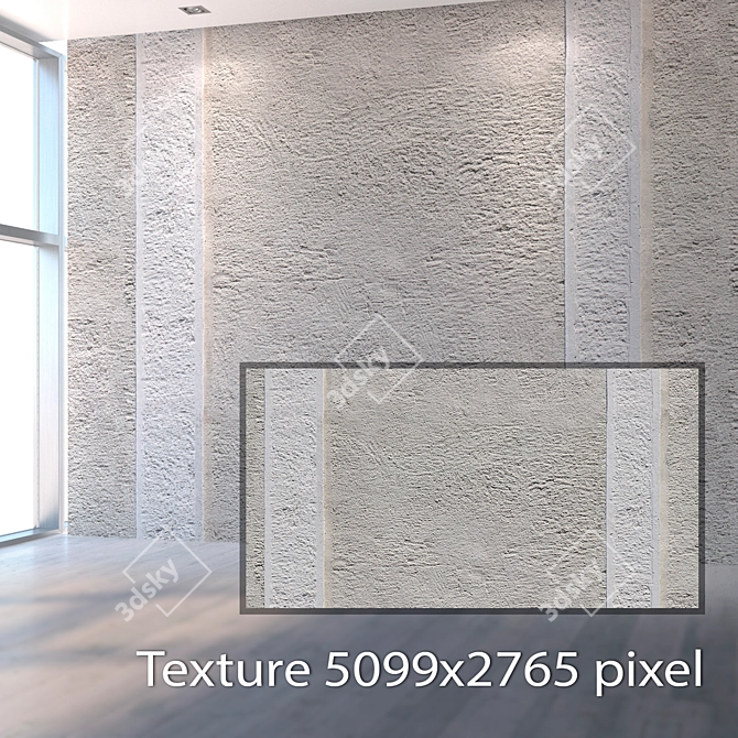 Seamless Stucco Texture Kit 3D model image 2