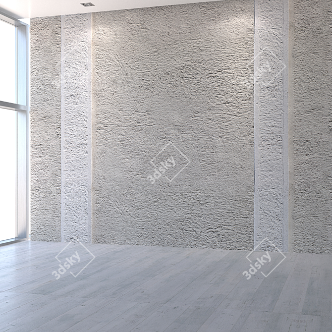 Seamless Stucco Texture Kit 3D model image 5