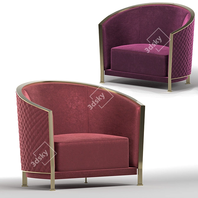 Elegant Armchair: Rugiano Vetrina 3D model image 1