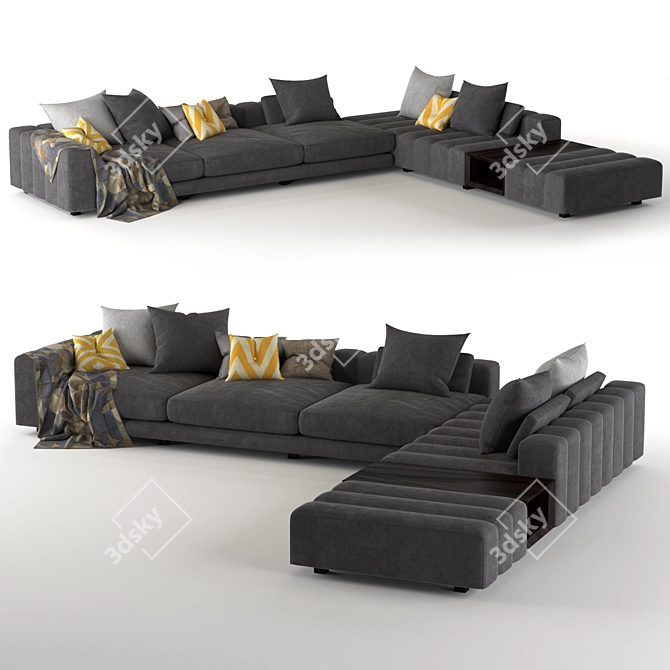 Cozy Comfy Corner Sofa 3D model image 1