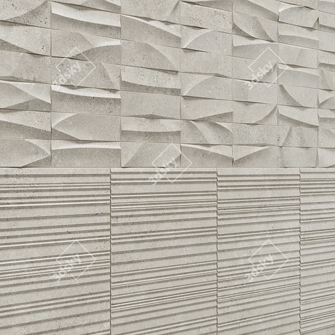 Porcelanosa Berna Collection: Deco, Mosaic, Stripe 3D model image 2